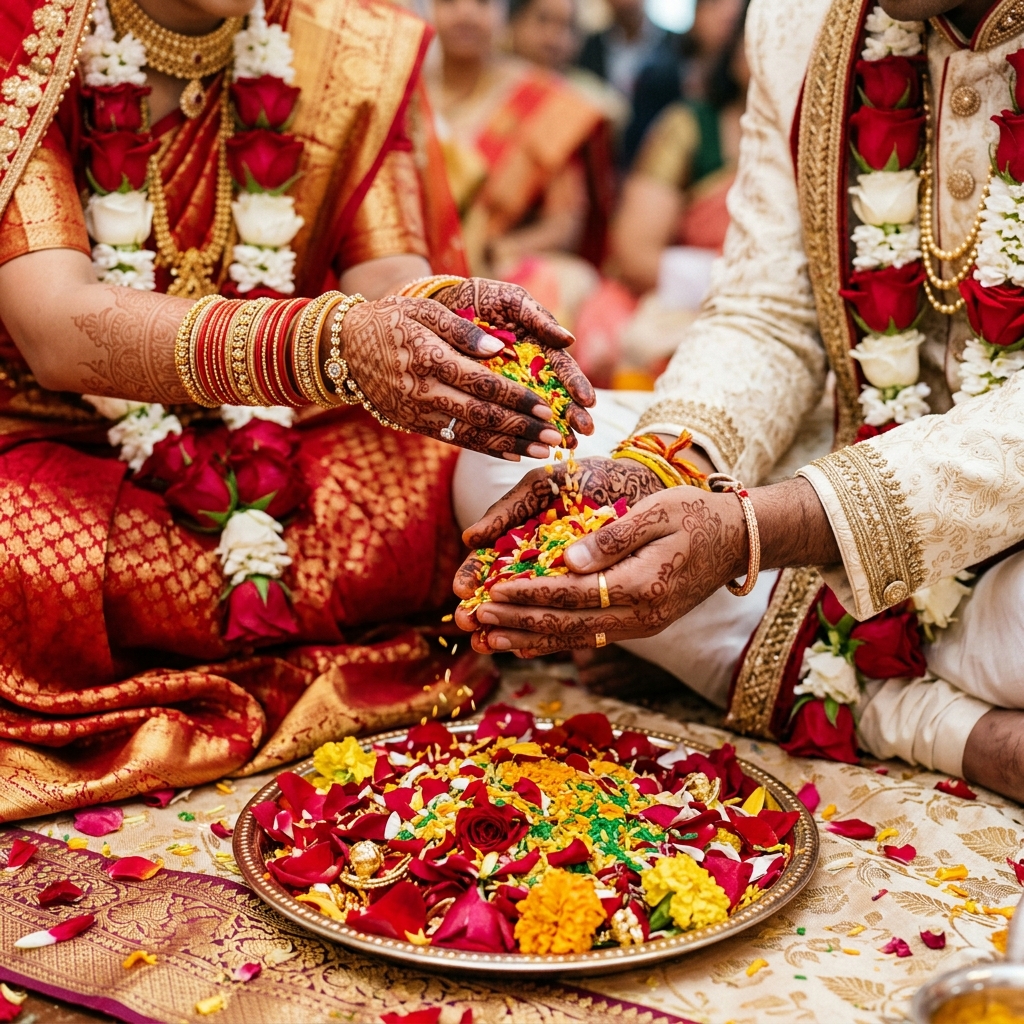 Traditional parents blessing